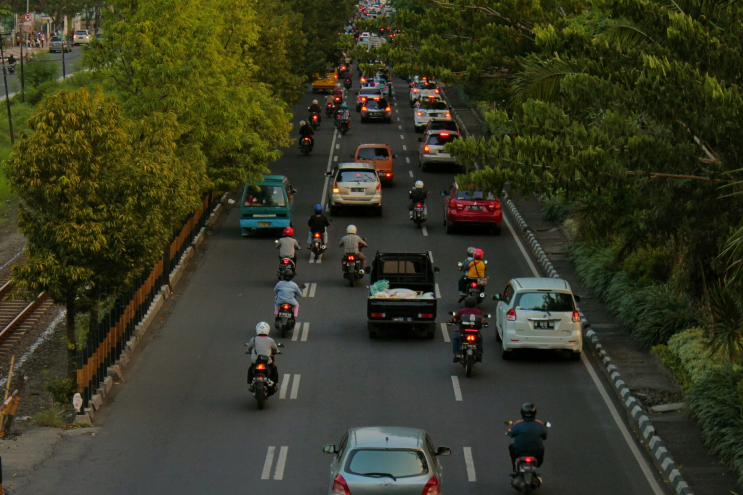 Tourists enjoying an organized ebike tour with highlighted bike lanes