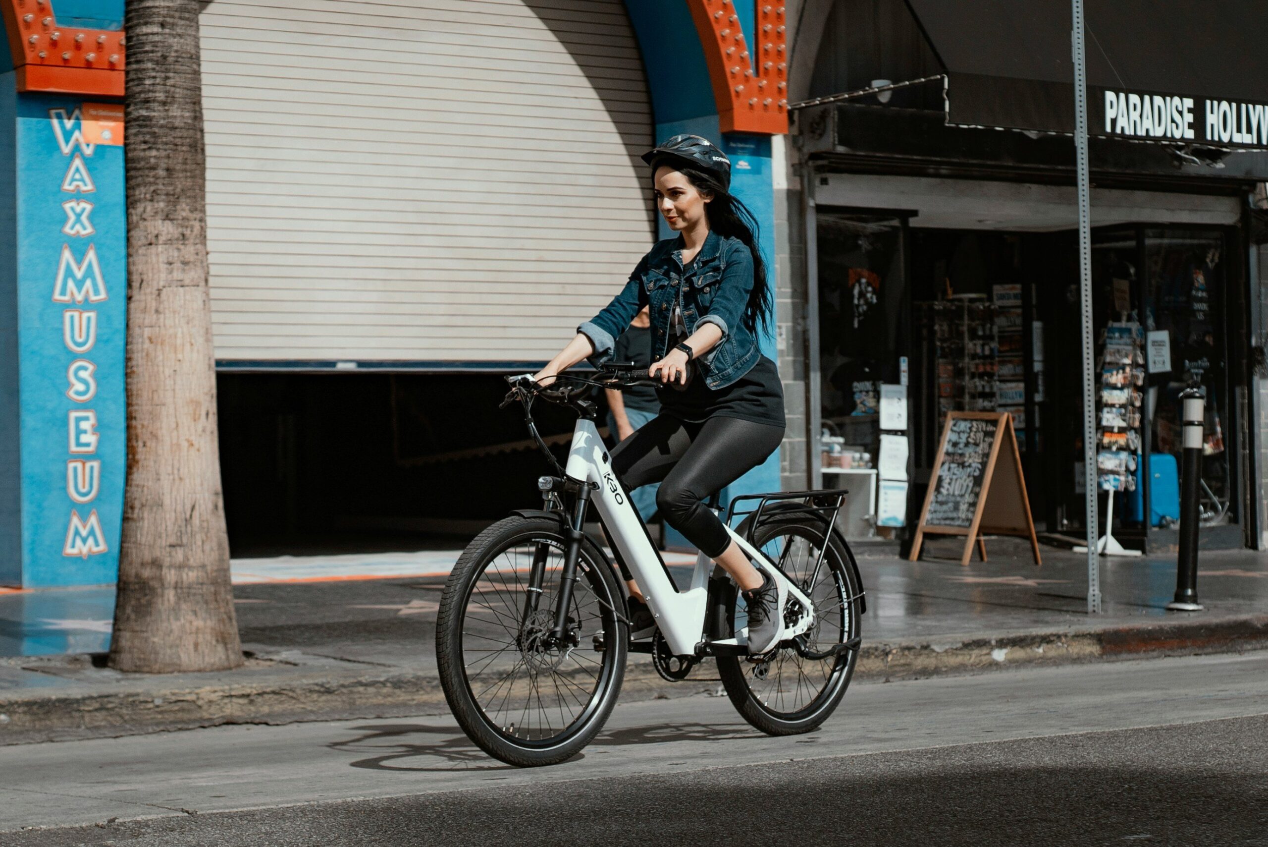 Ebike riding on scenic mountain route
